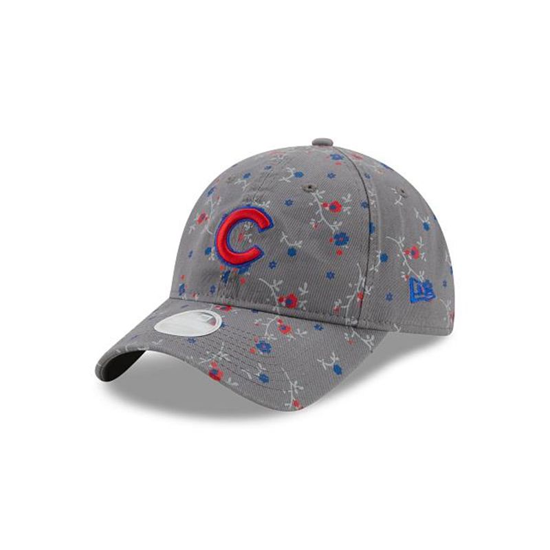 MLB Chicago Cubs Womens Blossom 9Twenty Adjustable (RRC6731) - Grey New Era Caps